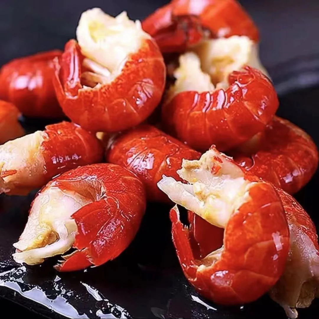 新鲜大号一级龙虾尾 鲜活现剥速冻无冰龙虾尾 净重500g/包*3