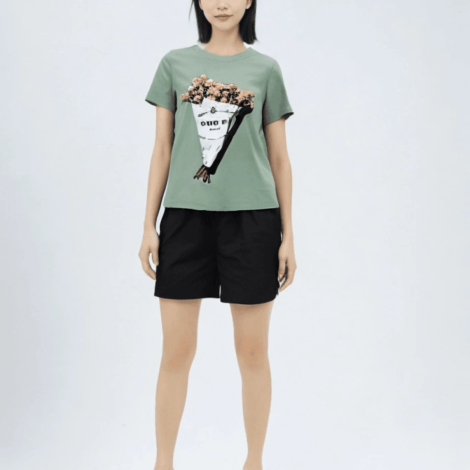 甜筒花短袖-果梓033