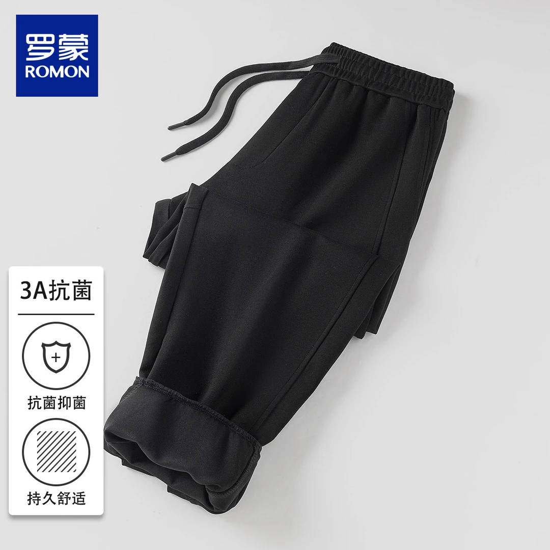 【液态空气层】罗蒙3A抗菌休闲舒适卫裤男户外运动裤男1Y48X24046ZB