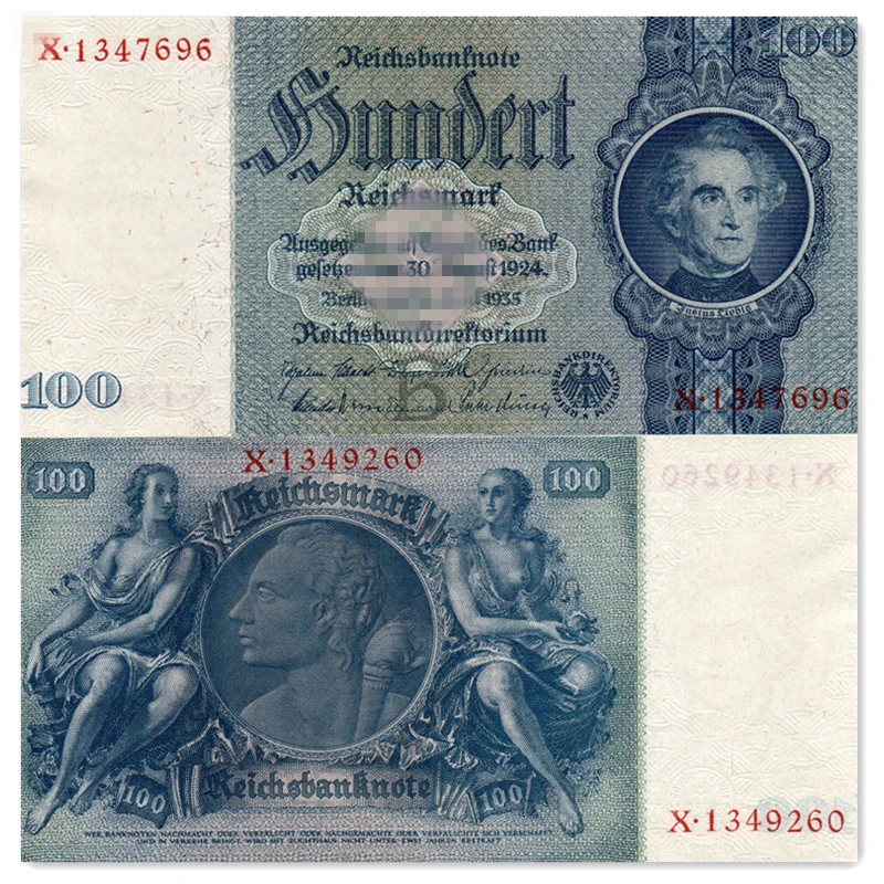 德国100马克纸币1935年有机化学之父 李比希男爵 欧洲钱币全新