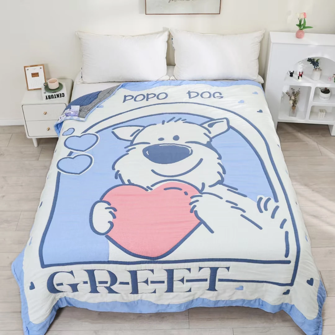 双层纱樱花狗被罩2.0X2.3