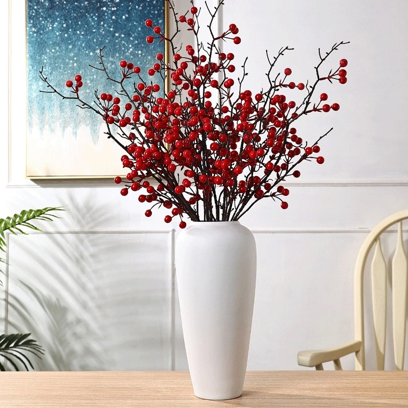 陶瓷花瓶简约白色磨砂创意大口径花瓶摆件桌面客厅高档花瓶摆放
