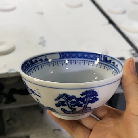碗青花4.5寸梧桐小饭碗，小饭碗