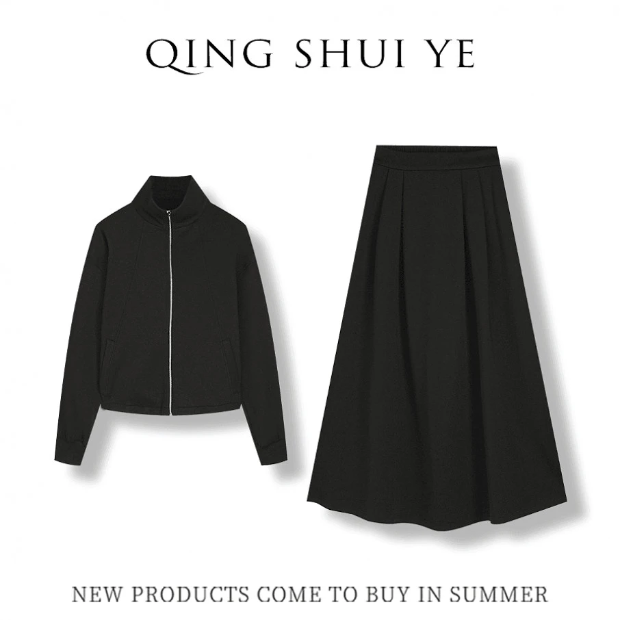 时尚通勤运动卫衣两件套女2024秋季新款外套直筒长裤休闲套装091