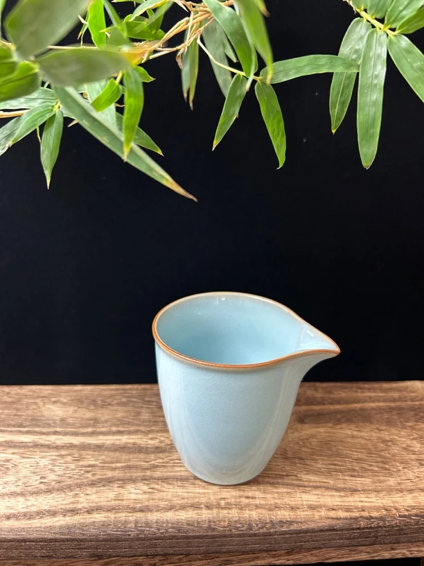 缘润·原矿天青釉铜口公道杯陶瓷茶具