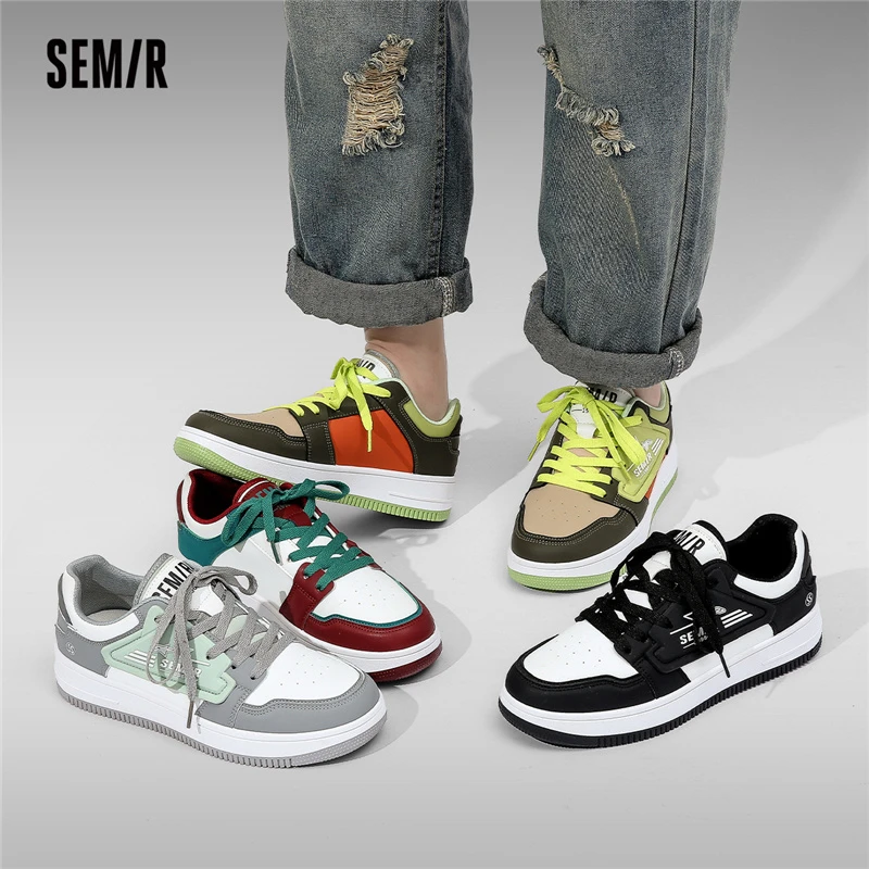 Semir男鞋板鞋新款春季运动休闲软底增高鞋百搭潮流鞋子时尚