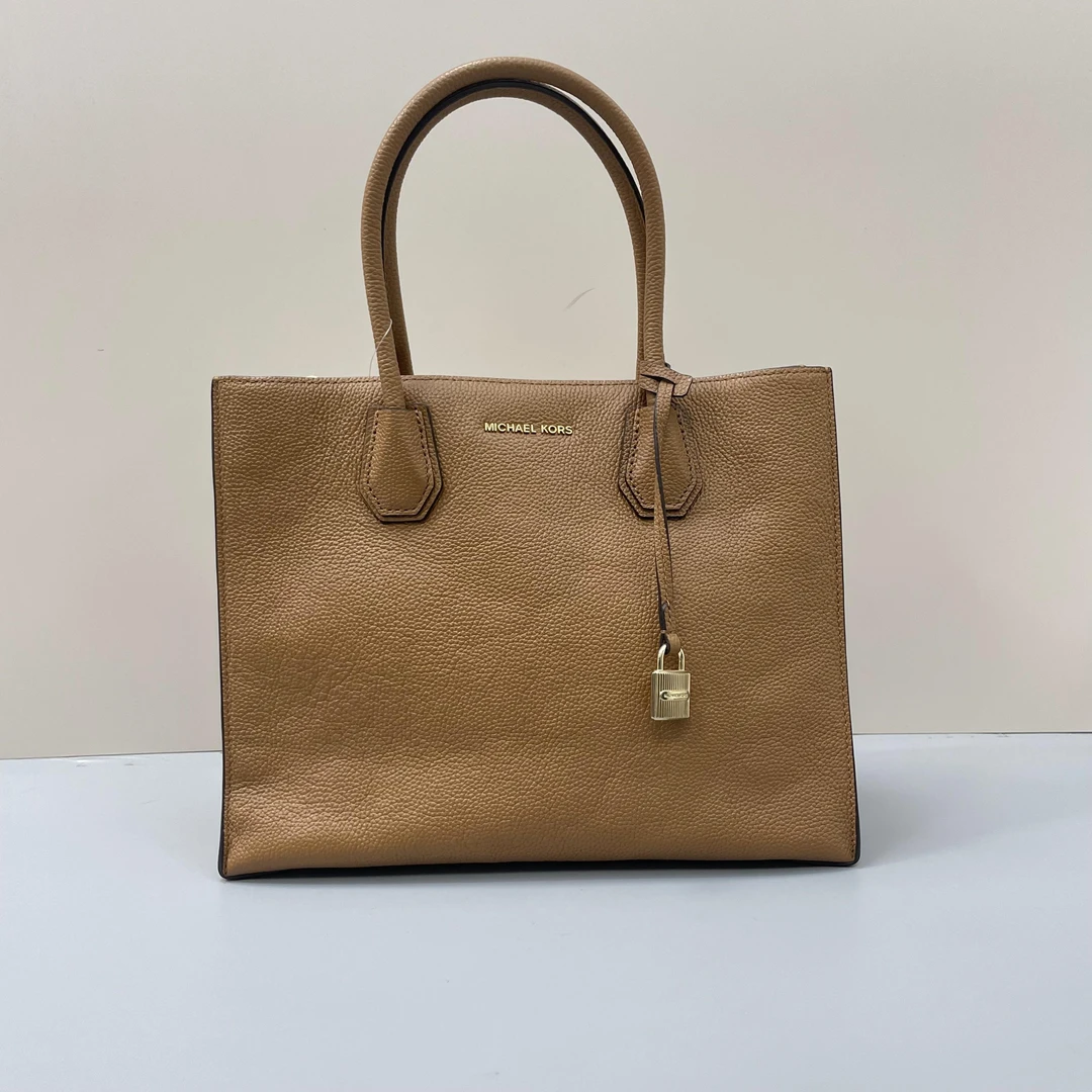 95新 MICHAEL KORS/迈克高仕 Mercer棕色风琴包31x25x14cmC123118