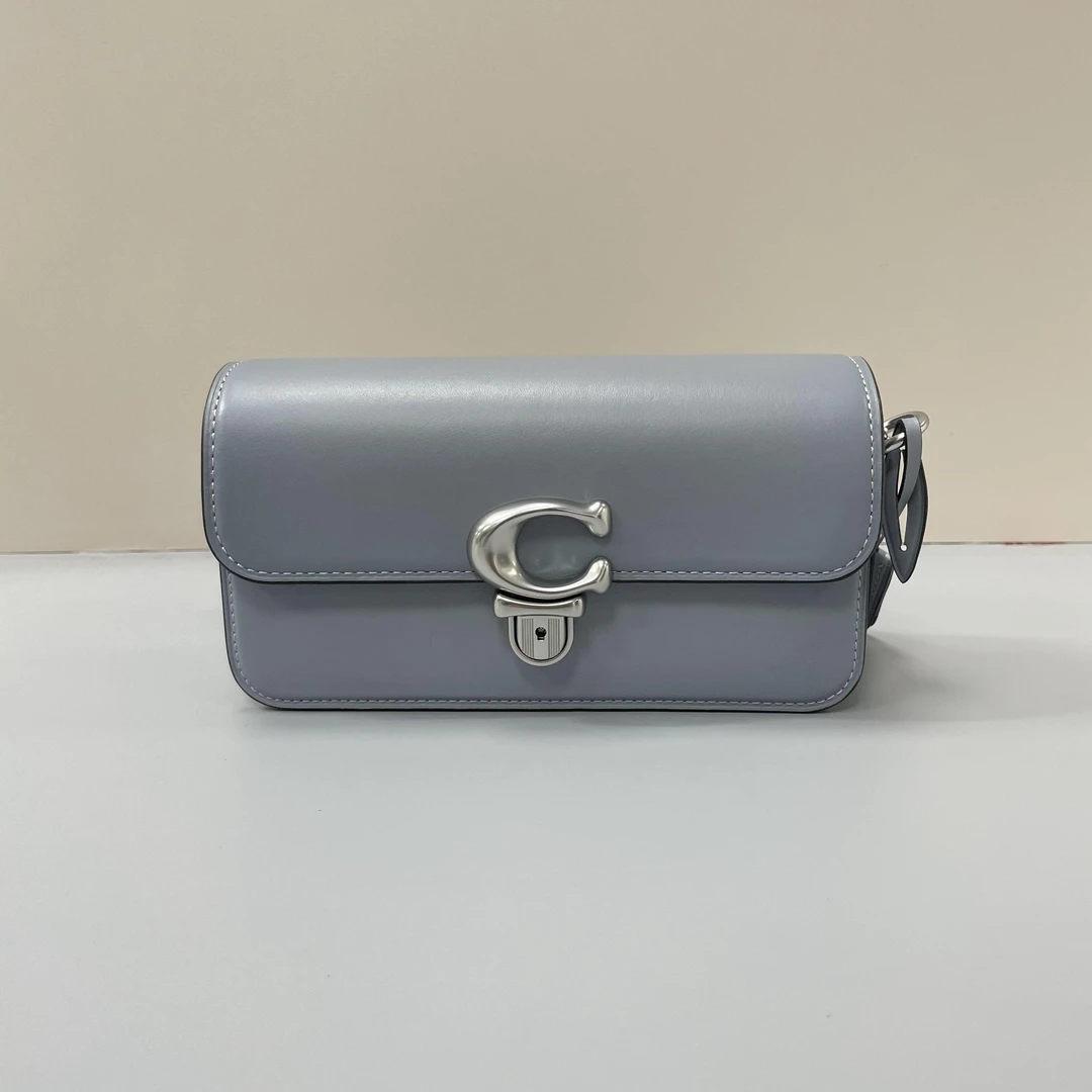 99新 COACH/蔻驰 studio20蓝色单肩斜挎包20x10x6cmC102715