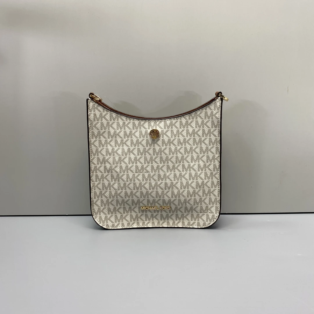 99新 MICHAEL KORS/迈克高仕 白色老花小号斜挎包18*16*5D100307