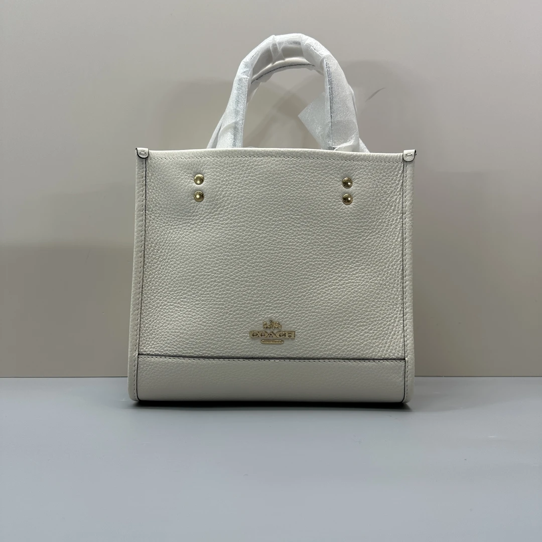 99新 COACH/蔻驰 dempsey22白色小方托 22*20*11cmD060529