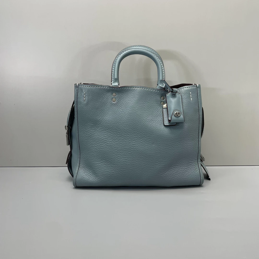 95新 COACH/蔻驰 rogue蓝色手提单肩包31*25*13cmD102605