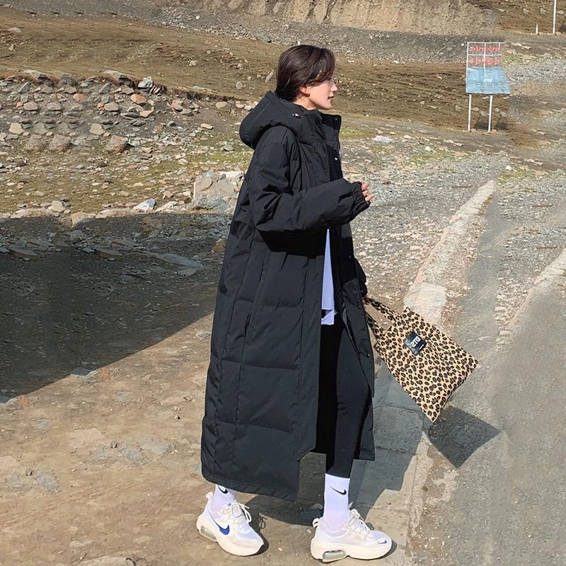 森馬羽绒衣女2023年韩版超长款过膝面包服冬季女潮