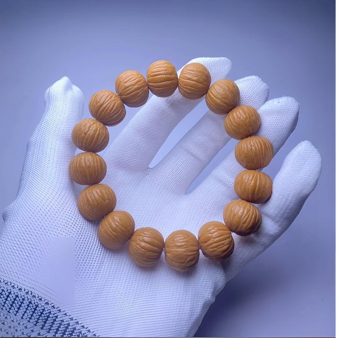 土豪猴头核桃原皮原色无修全品文玩核桃手串皮质好油性足密度高