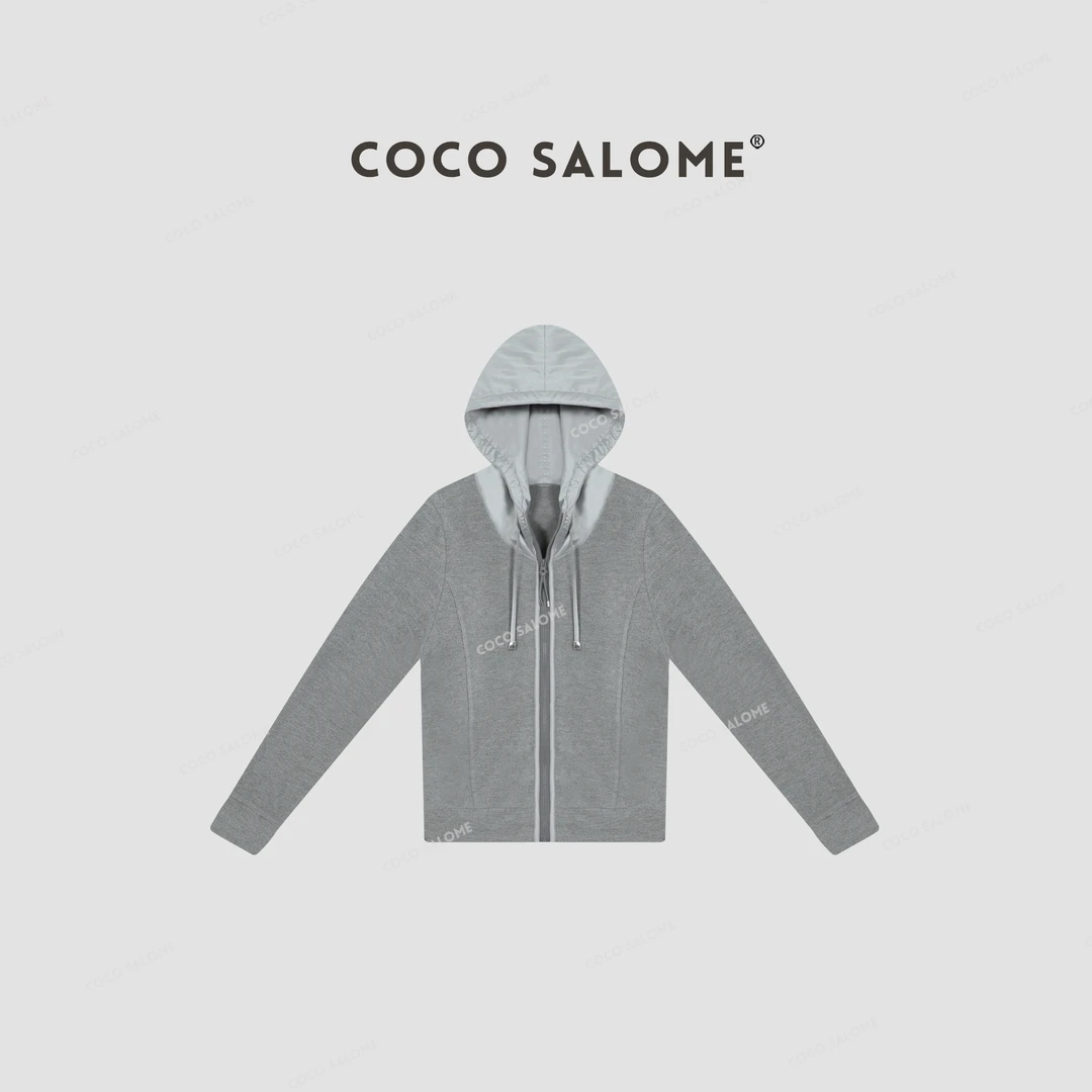 COCOSALOME⑥【富婆标配】冬季连帽休闲流行时尚富家千金外套939J