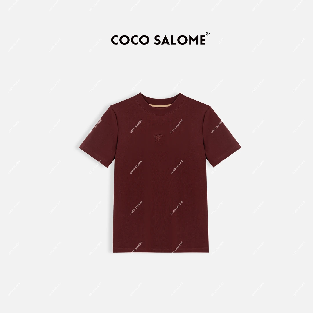 COCO SALOME⑥【时空记忆】2024早春新款天丝高弹抓绒短袖T恤606S