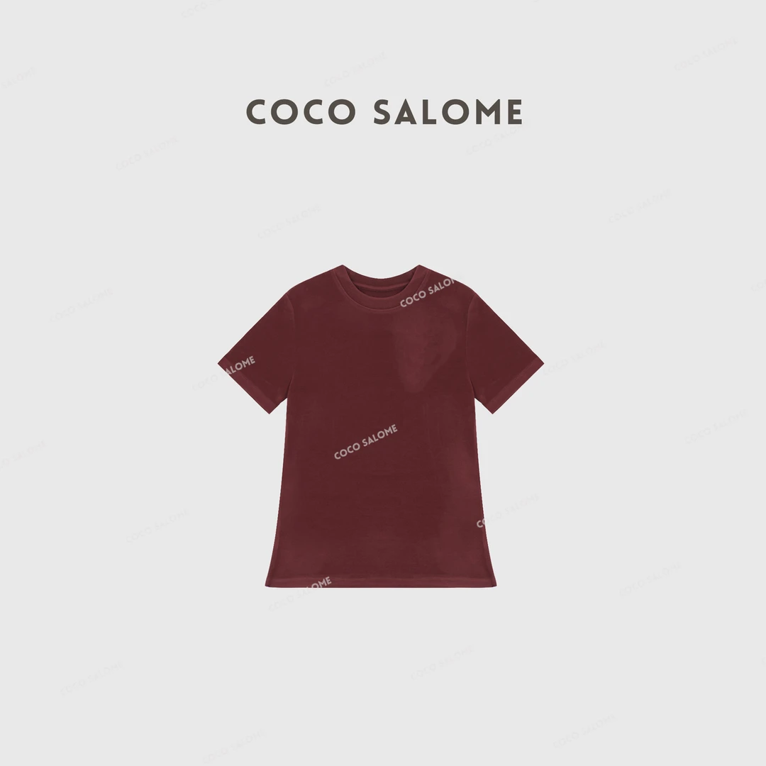 COCO SALOME⑥【罗家短袖】时尚天丝+暖姜纤维简约柔软休闲短袖992Y