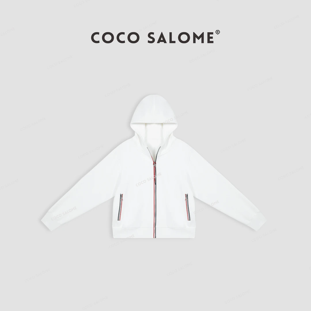 COCOSALOME⑥【纯洁无瑕】冬季连帽慵懒轻奢洋气休闲装长袖外套585S