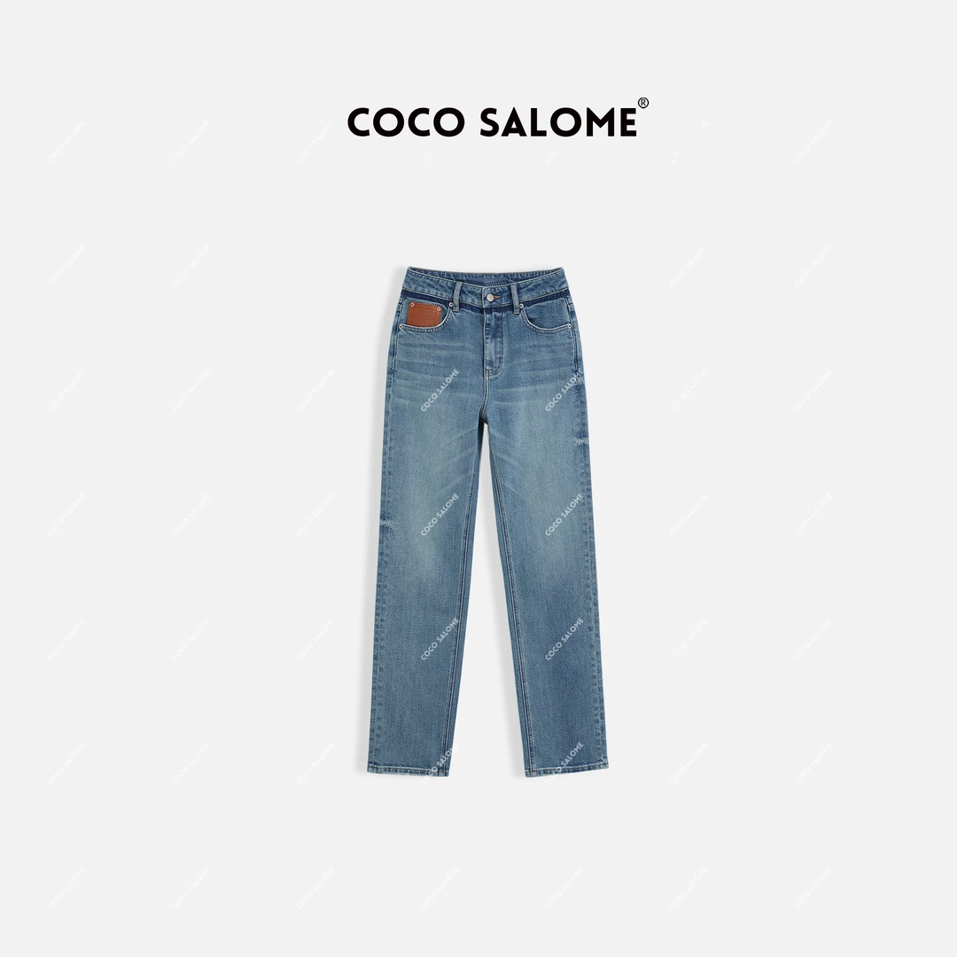 COCO SALOME⑥【四海】2024早春新款高棉直筒牛仔裤1665