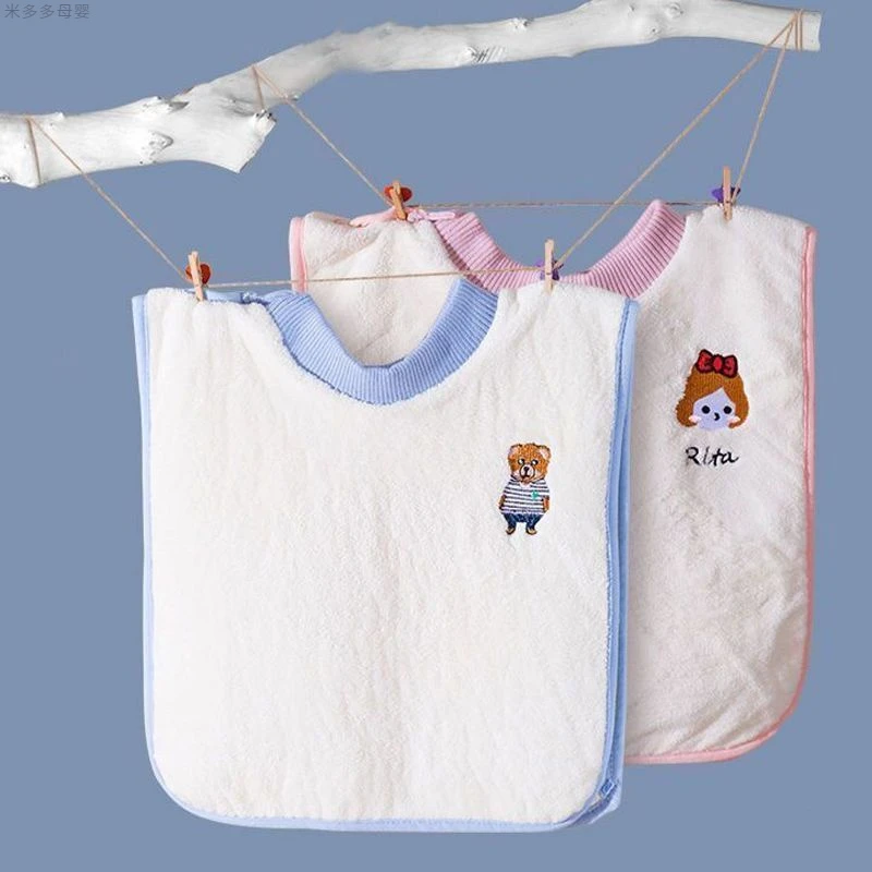 儿童洗漱围巾小毛巾刷牙洗脸防水围兜宝宝围嘴婴儿口水巾不湿衣