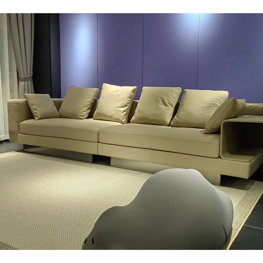 康纳利意式极简沙发意大利高端大气别墅大户客厅现代轻奢真皮沙发