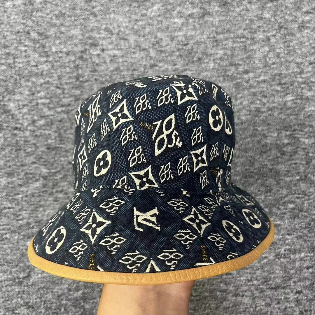 【聚星甄选】LV/路易威登水洗牛仔蓝满印休闲渔夫帽  均码  jxsc129