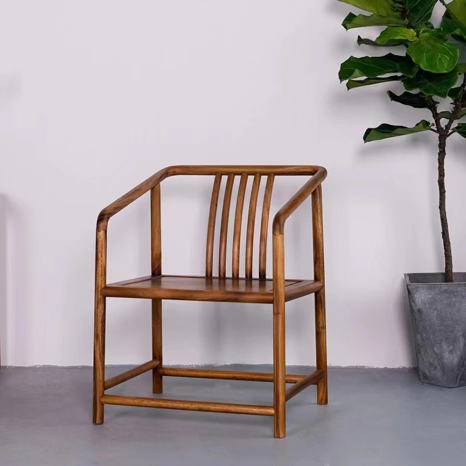 【拍一发二】南美胡桃木全实木禅椅打坐椅茶桌椅书房椅休闲