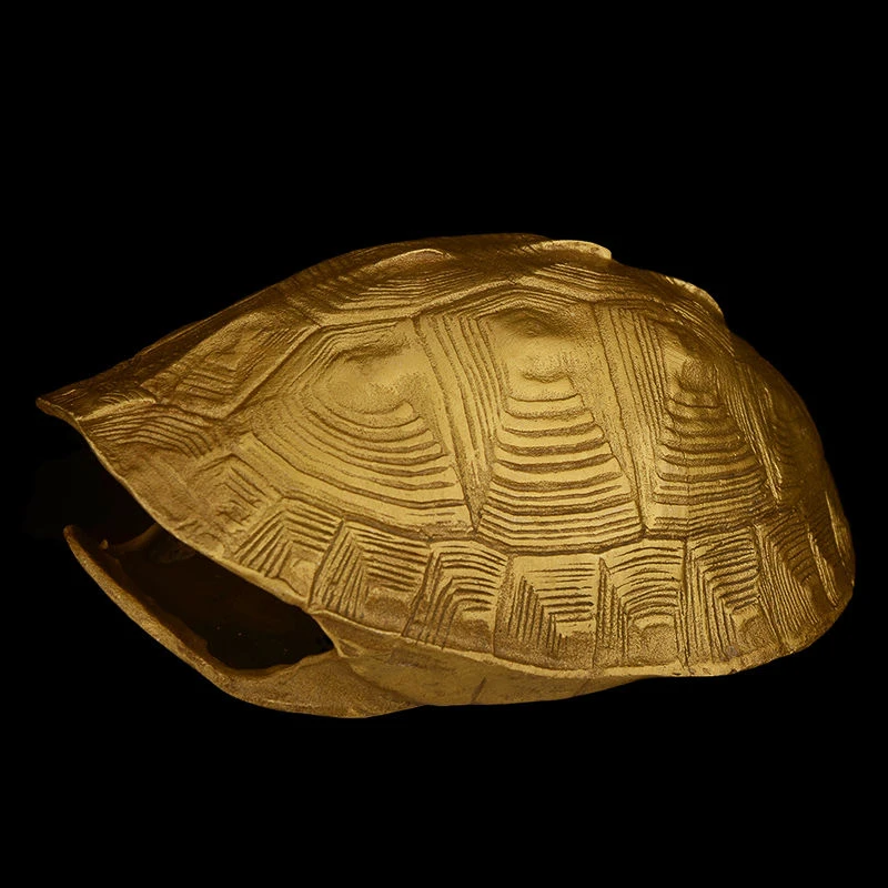 铜乌龟壳六爻摇卦用具富甲天下龟甲龟壳八卦解书工具家居摆件