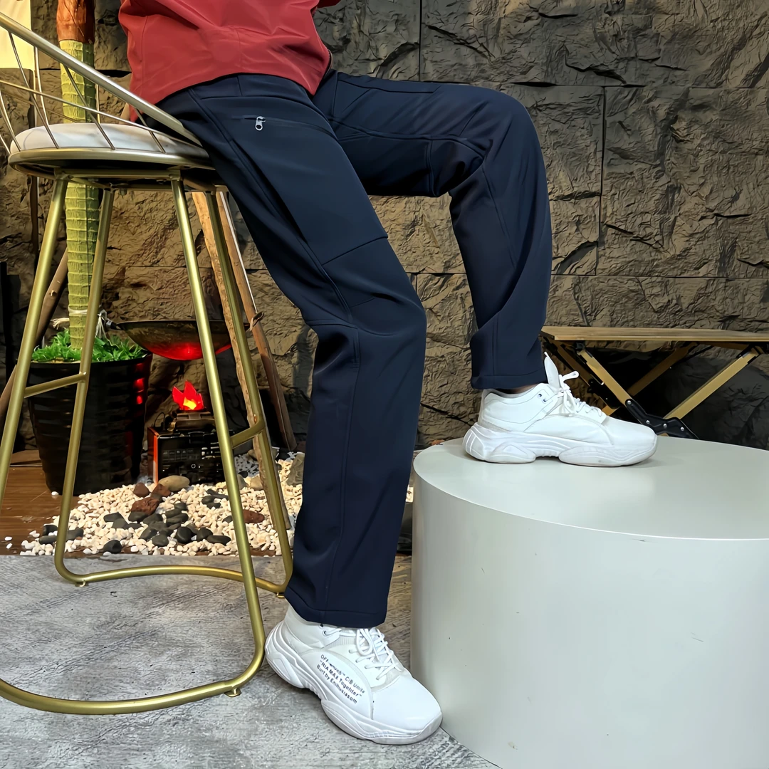 休闲透气防风户外运动冲锋裤防泼水加厚宽松男士防寒秋冬软壳上衣