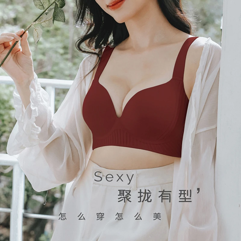 蕉新雅丹秋上新薄杯大码聚拢舒适大胸显小防下垂收副乳内衣文胸