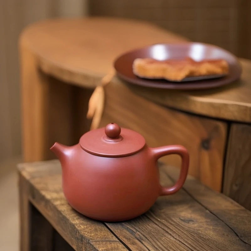 【高石飘】 容量约110cc 潮州朱泥全手工手拉壶茶具