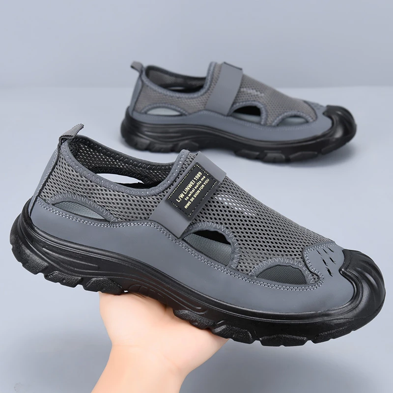 洞洞鞋男士夏季户外运动休闲凉拖鞋防滑防臭沙滩鞋软底驾车懒人鞋