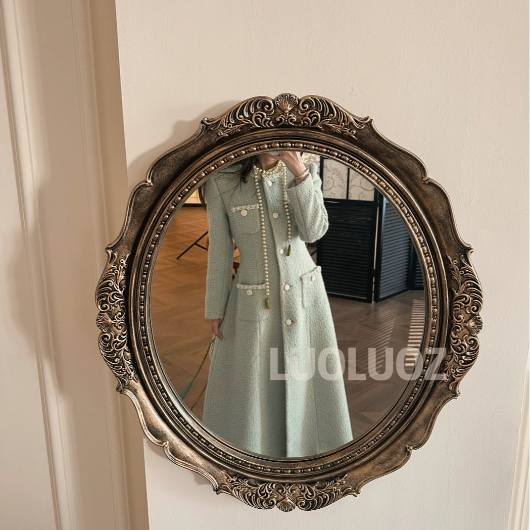 【现货】LUOLUOZ【银河回忆录】绵羊毛秋冬气质绝美收腰长款大衣外套