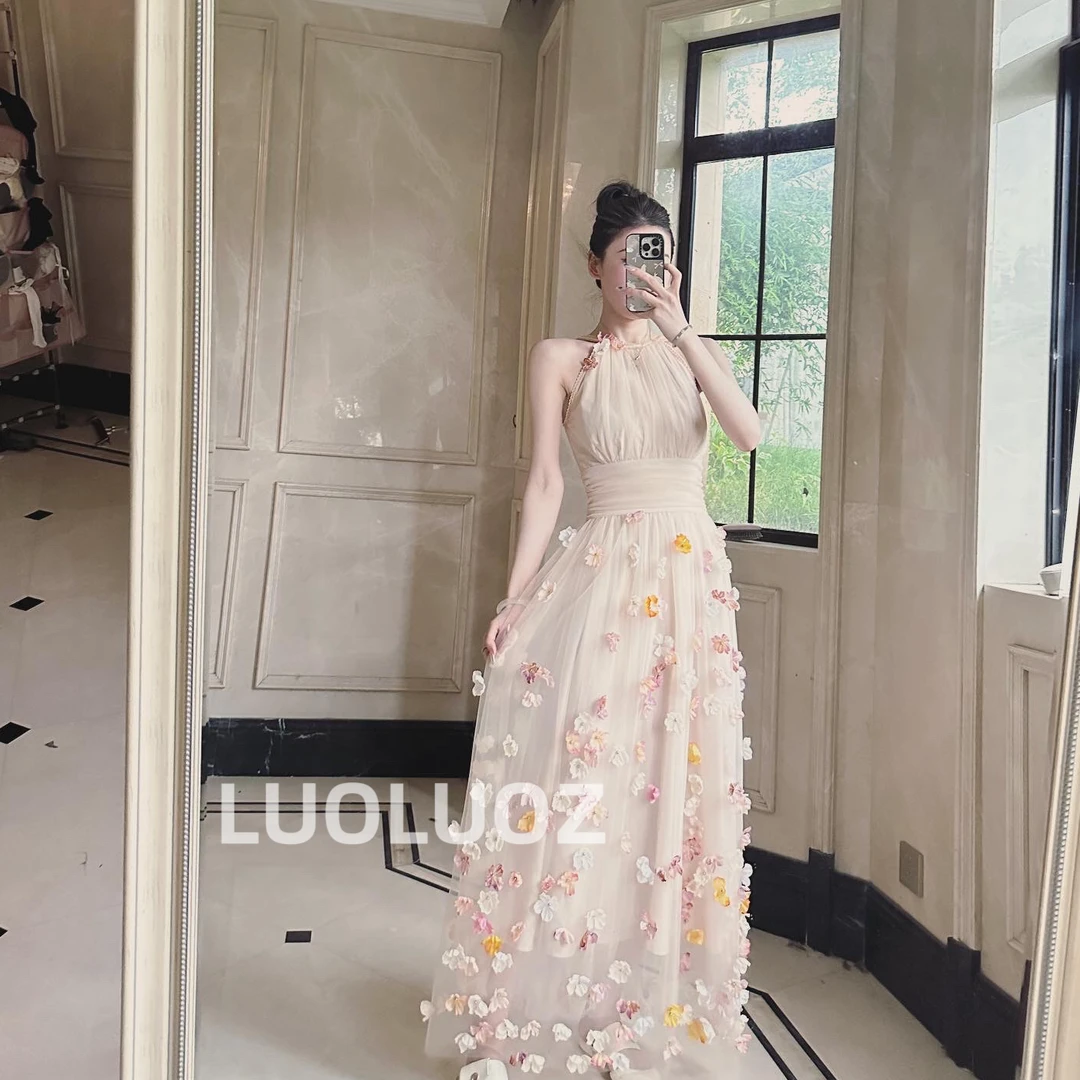 【现货】【郁金物语】气质轻奢设计蝴蝶时尚无袖连衣裙