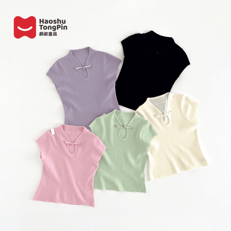 郝叔童品HS4209女童针织背心2024夏装新款儿童夏季时尚洋气背心