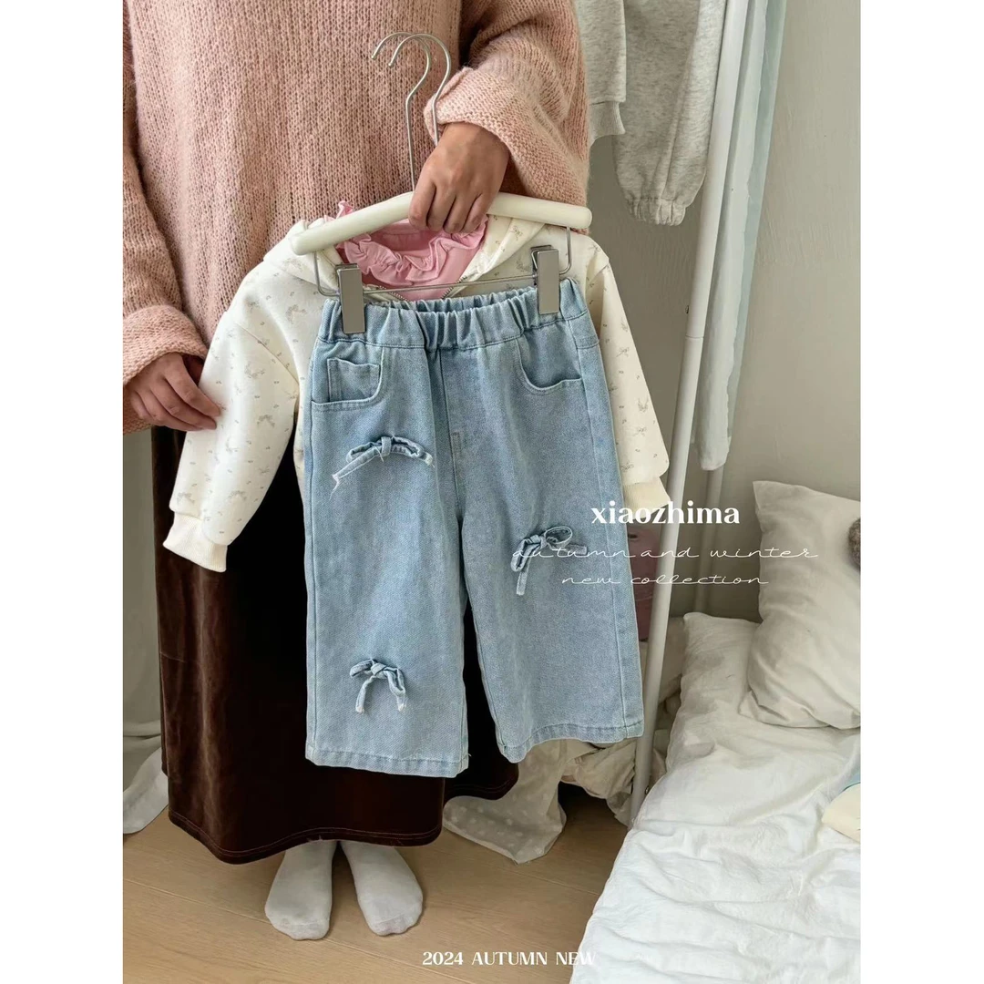 cc1015  蝴蝶结牛仔裤