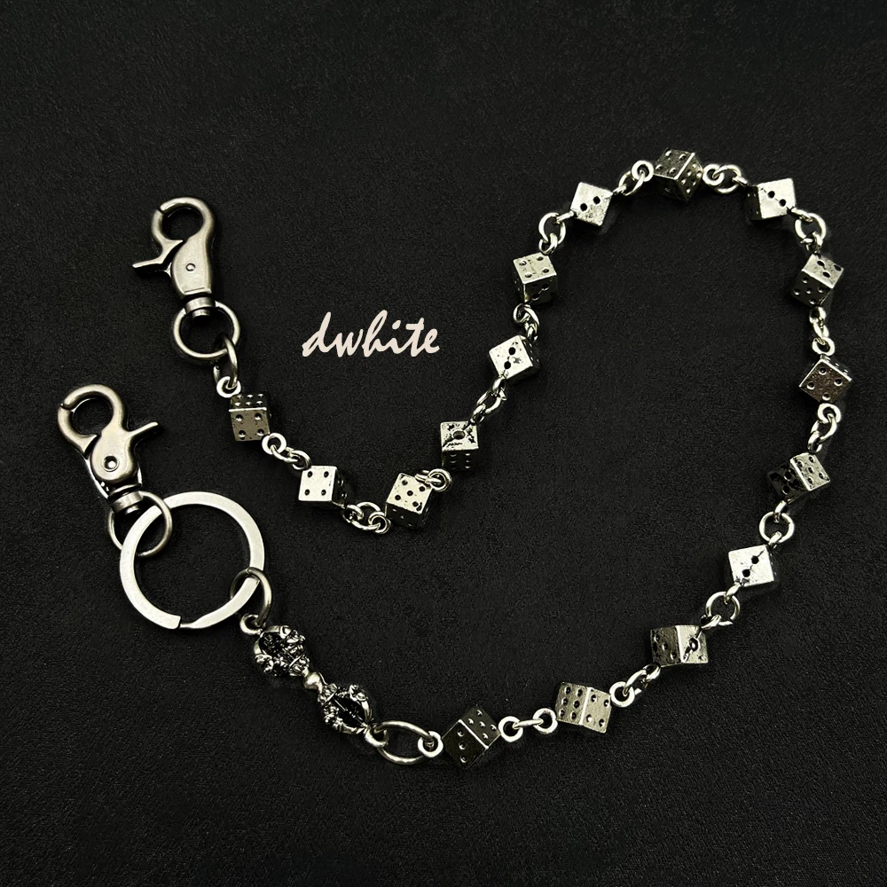 美式复古金刚杵骰子裤链配饰男女潮流牛仔裤链条挂饰cleanfit小众