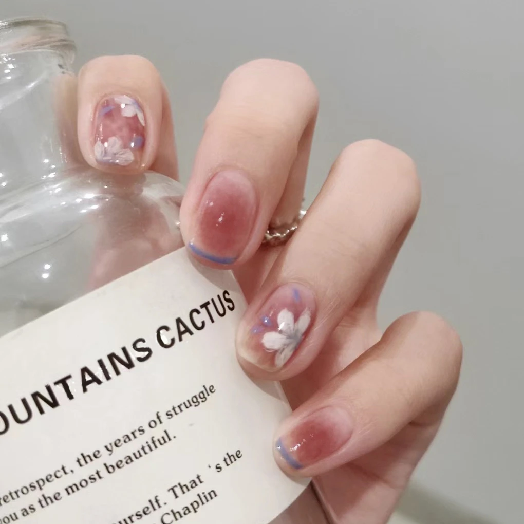 【ES316】半固化凝胶uv半烤美甲贴指甲贴片照灯变硬穿戴甲穿戴式ins