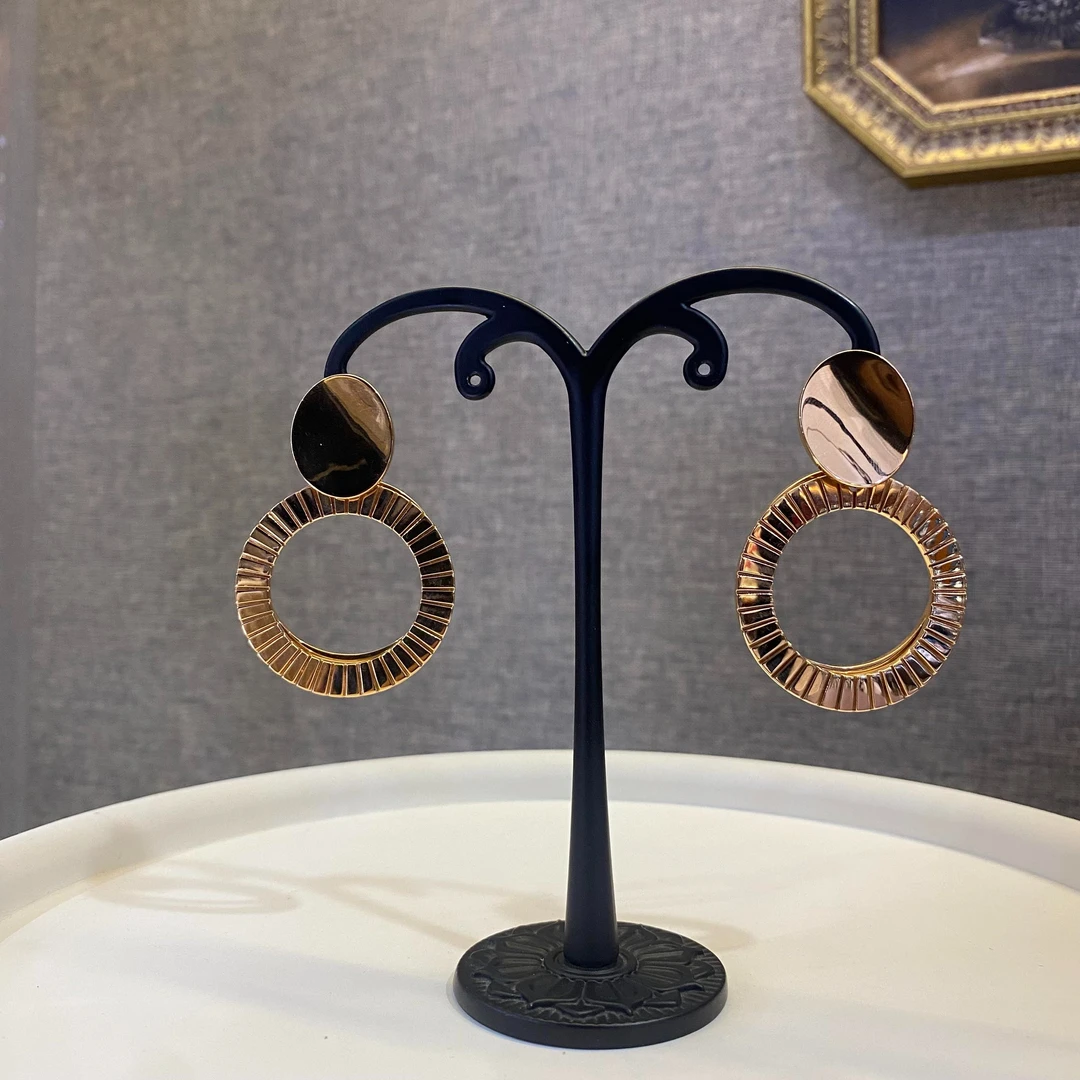 【原创设计】意大利进口18k金设计法式港风定制款耳坠 时尚高级