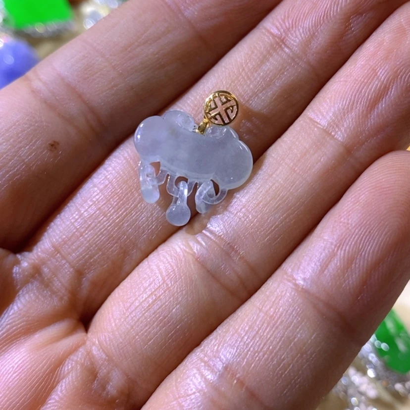 【闪购商品】翡翠挂件18K金镶嵌