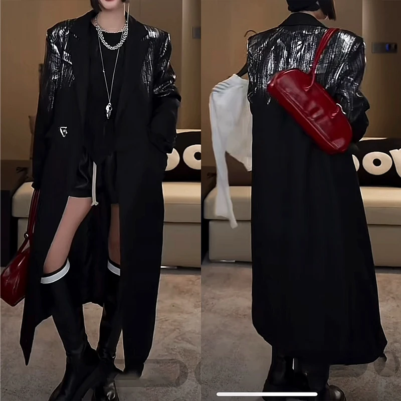 2024秋季新款小众设计高级感西装外套休闲宽松显瘦大衣女 W7599