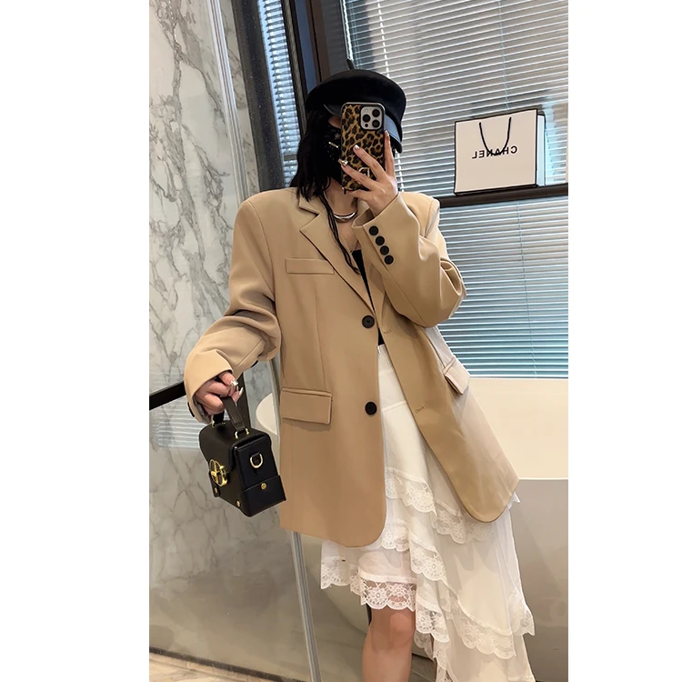 【橙色夕阳】2024早春韩版小西装时尚百搭小众设计西服外套女 W5530