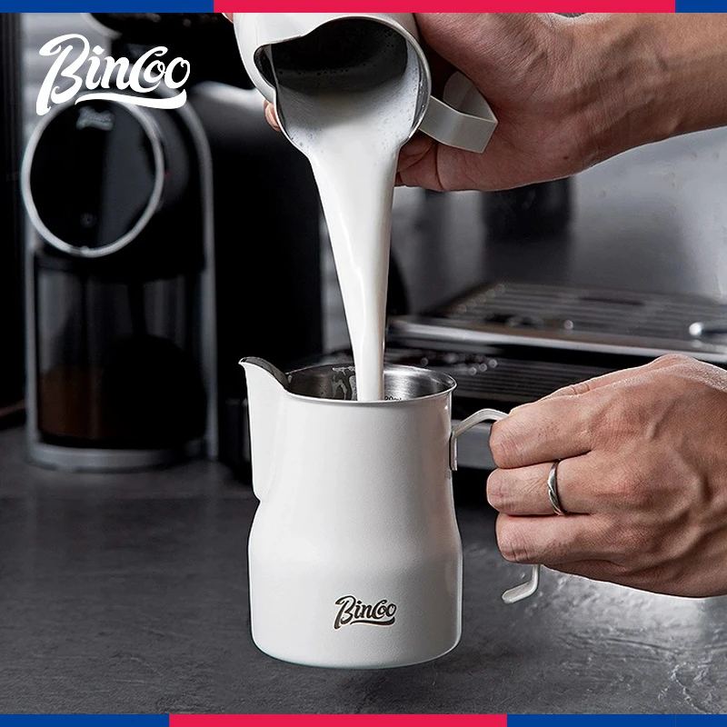 Bincoo加厚大肚打奶缸尖嘴专业304不锈钢咖啡拉花杯咖啡机奶泡杯