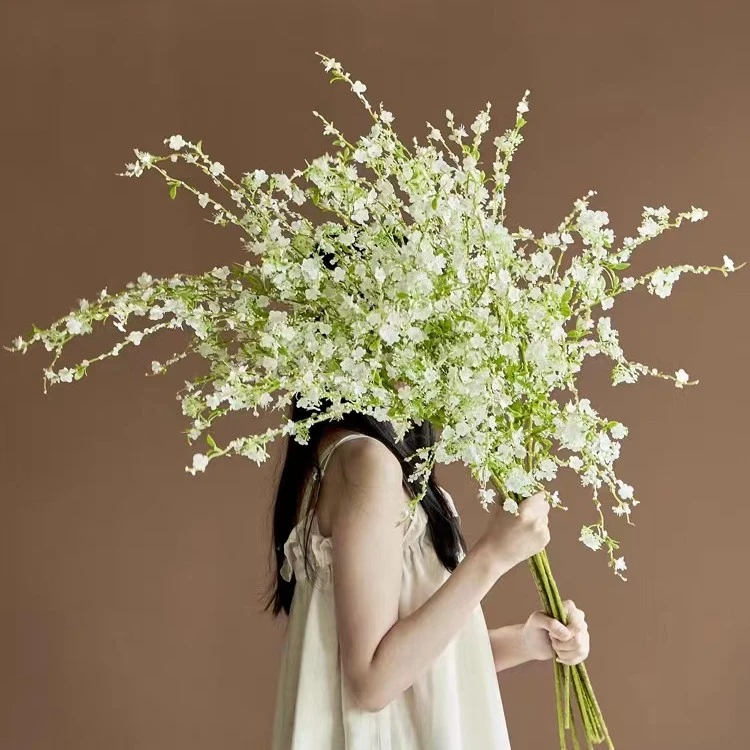 仿真雪柳长枝雪柳小碎花家居装饰婚礼花材家居装饰雪柳仿真花植物