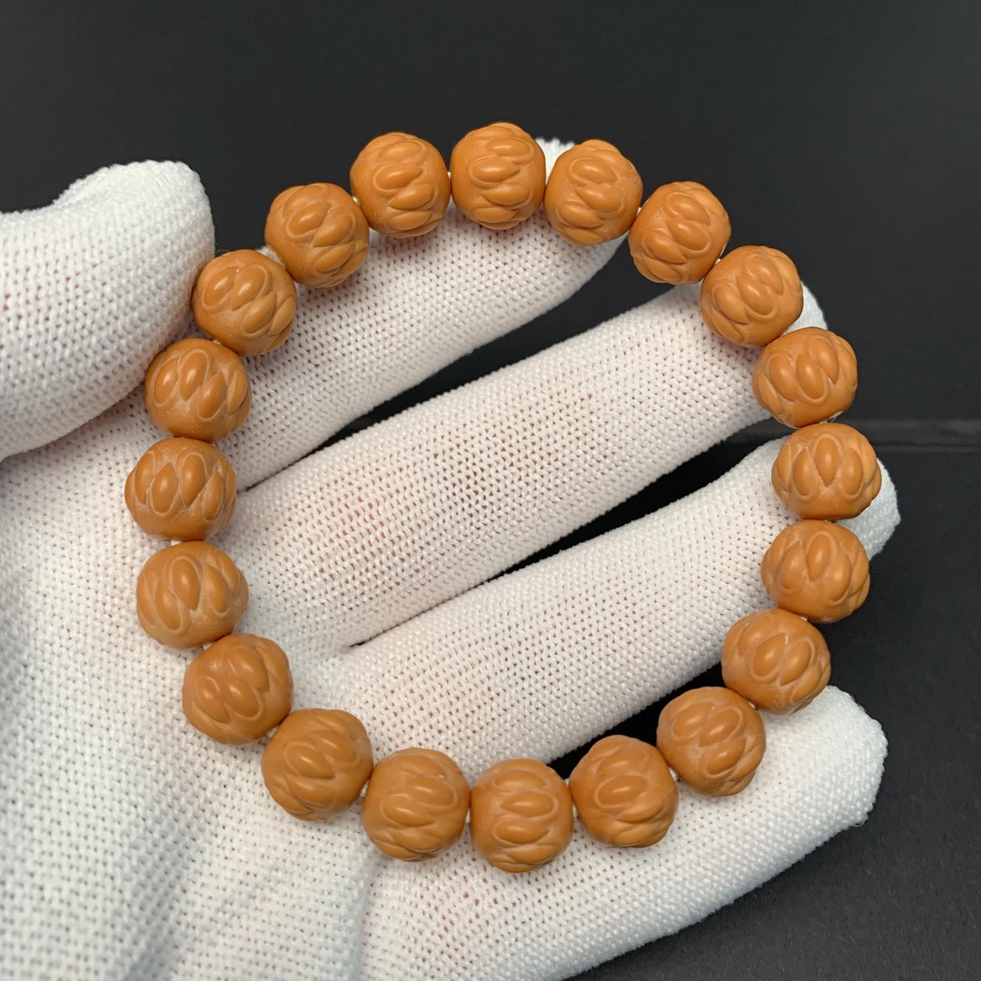 猴头核桃精工雕刻  吞噬手串 文玩好物12mm