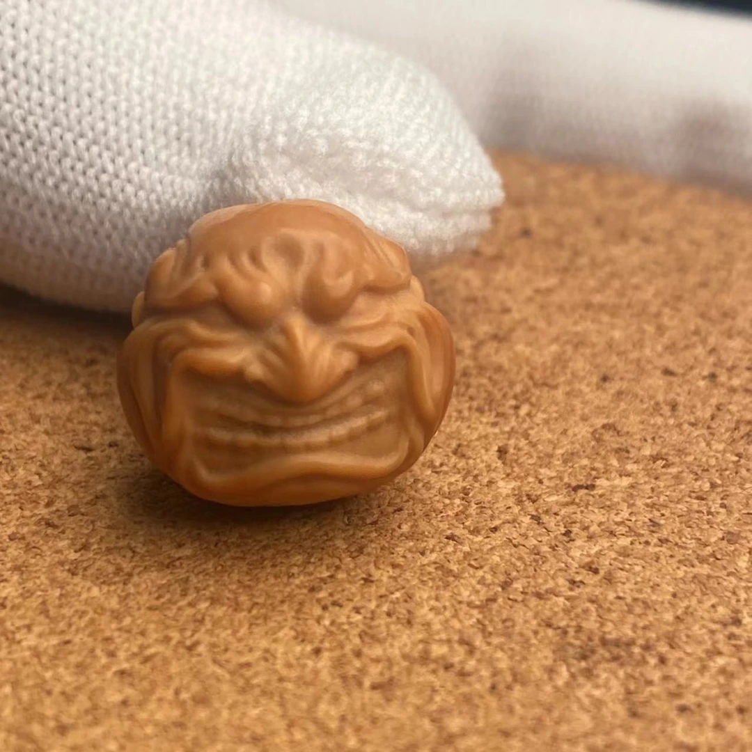 猴头核桃雕刻恶僧配饰猴头单颗单籽 15+mm尺寸 文玩好物