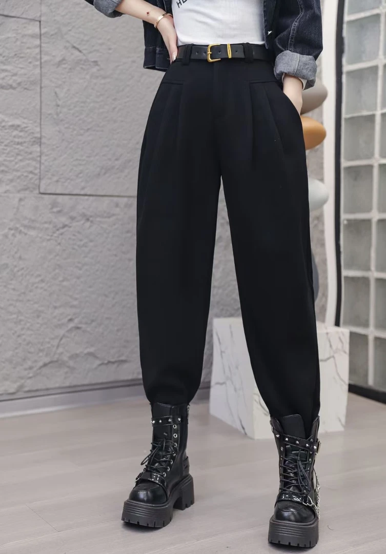 《木兮木》2024新款秋冬设计款哈伦裤气质显瘦百搭1976