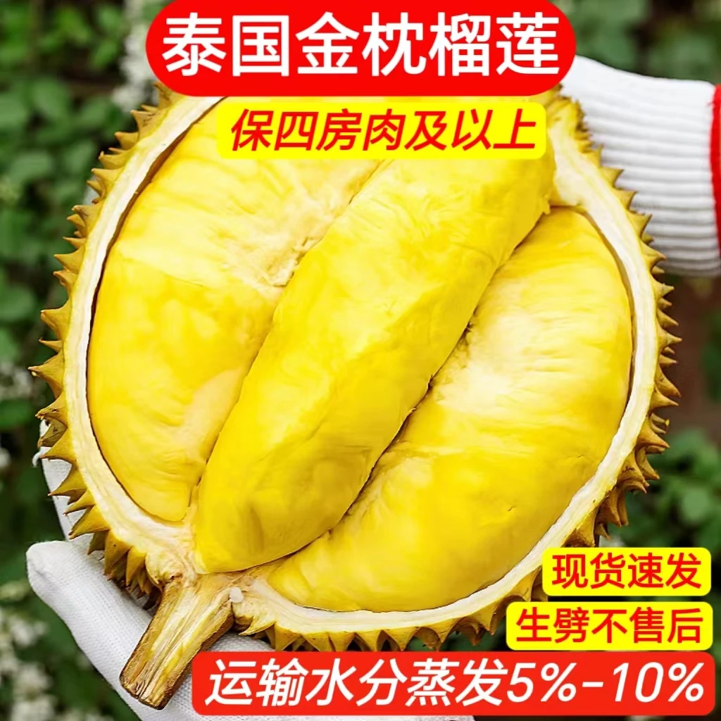 【金刺宝宝】泰国金枕 鲜榴莲 3斤起单颗装保4房 顺丰快递 渝姐专属