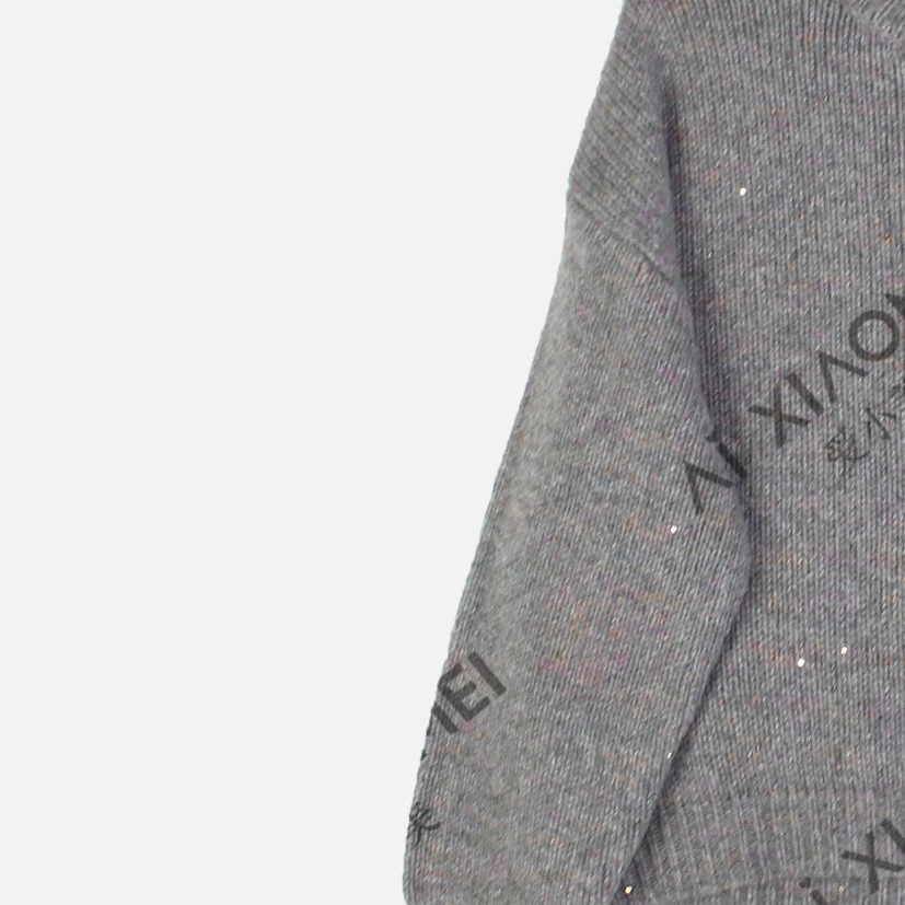 冬季新款厚款百搭圆领套头花纱长袖时尚羊毛衫YM08-2481