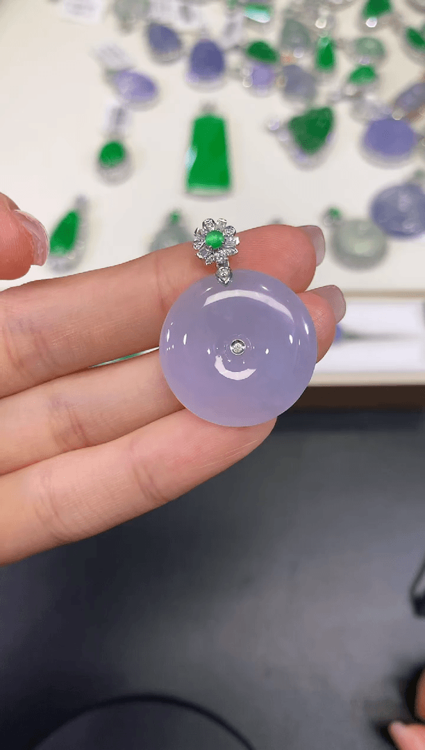 【闪购商品】翡翠颈饰18K金镶嵌团购11