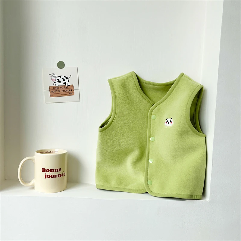 婴儿马甲春秋夏外套儿童外穿新生男童女童坎肩奥利绒马夹宝宝背心